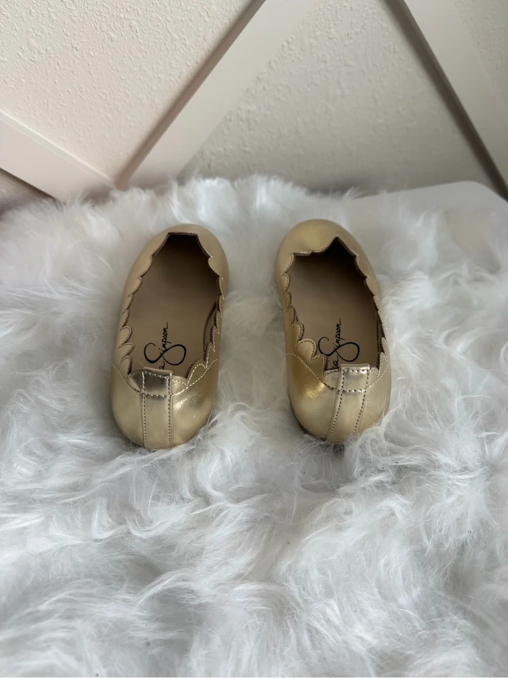 Jessica Simpson shiny metallic